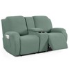 TAOCOCO Recliner Loveseat Cover with Middle Console Sofa slipcover, Stretch