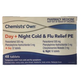 Chemists' Own Cold & Flu Relief Day + Night PE Tab X 48