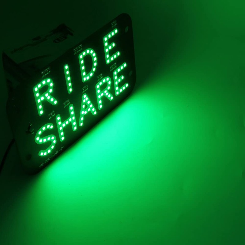 YSY LED Car Window Accessory Sign RIDESHARE for Ride Share