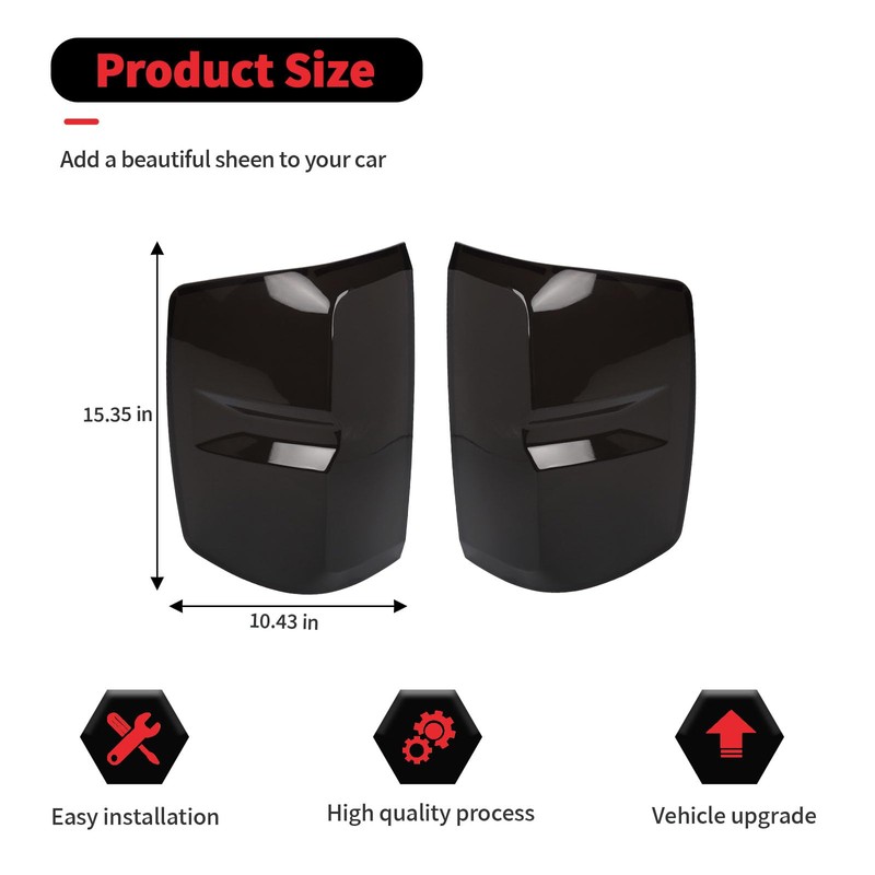 RT-TCZ Smoked Black Tail Light Lamp Cover Guard Trim Decoration