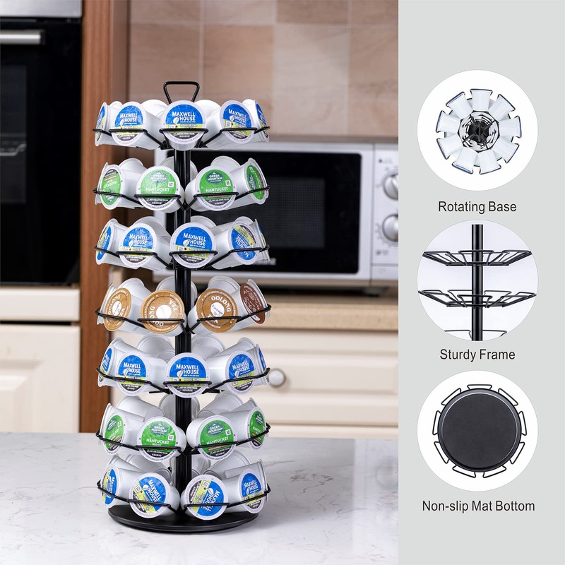 ZCDCP K cup Holder Carousel 5 Tier Coffee pod holder