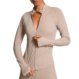 Victoria's Secret Women's VSX Elevate Full-Zip Jacket, Workout Tops for Women, Candlelight Rose, (XS)