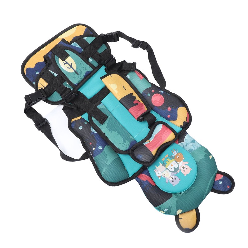 Toddler Car Seat Insert Bear Pattern Heighten Adjustable Fixing Straps