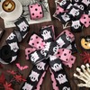 JarThenaAMCS 2 Roll Halloween Wired Edge Ribbon Ghost Boo Polka