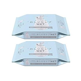Nepia Ass Celebrity WET Refill 60 Sheets Flushable in the Toilet (Set of 2)