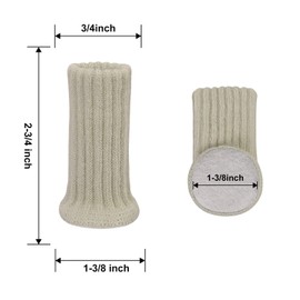 RCHYFEED Pack of 24 Furniture Leg Socks, Knitted Chair Legs Socks, Elastic for 1 to 2 Inch Diameter of Chair Feet, Table Legs, Furniture Legs, Chair Legs, Floor Protectors, Avoid Scratches