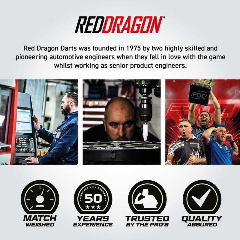 RED DRAGON Valore 22g Brass Steel Darts Set with Dart