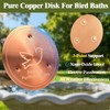 Bird Bath Copper Disk, 99.9% Pure Copper Bird Bath Cleaning