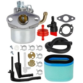Drblawi Compatible with 591925 Carburetor Fits for Briggs & Stratton 698475 698479 693518 Engine Motor Powered Chipper Shredder Craftsman Tiller with Air Filter Fuel Hose Valve