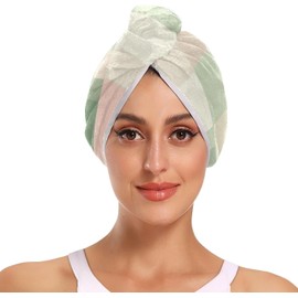 Toallas de microfibra para el cabello con botones para todos los pelos, estilo de secado rápido, para mujeres, toallas de microfibra para cabello, 2 unidades