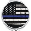 NewCharms US Flag Thin Blue Line Compact with Mirrors -