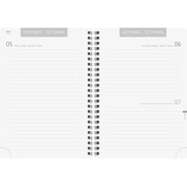 BRUNNEN School Diary (2025/2026) "Plain Black", 1 Page = 1 Day, A5, 352 Pages, PP Cover, Black