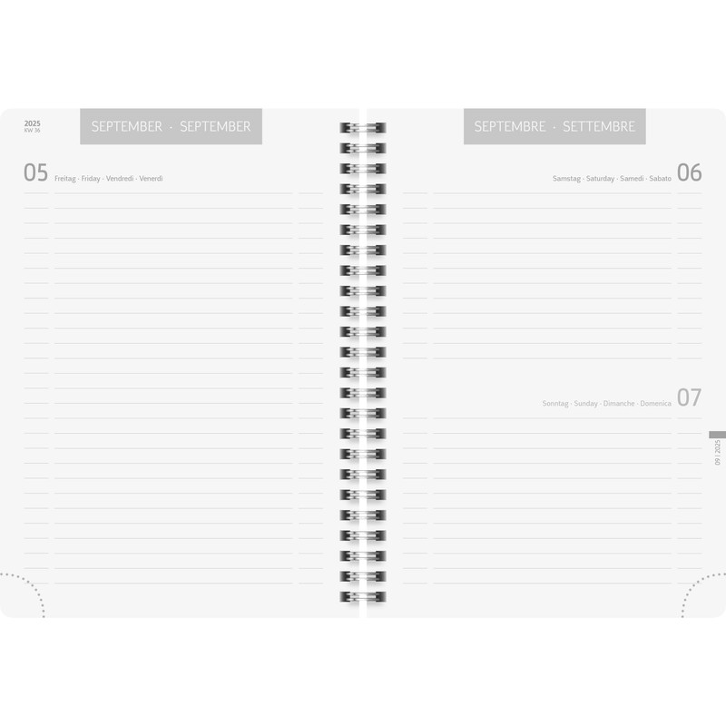 BRUNNEN School Diary (2025/2026) "Plain Black", 1 Page = 1