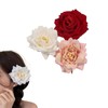 3Pcs Rose Flower Hair Clips, Sweet Rose Hair Barrettes Floral