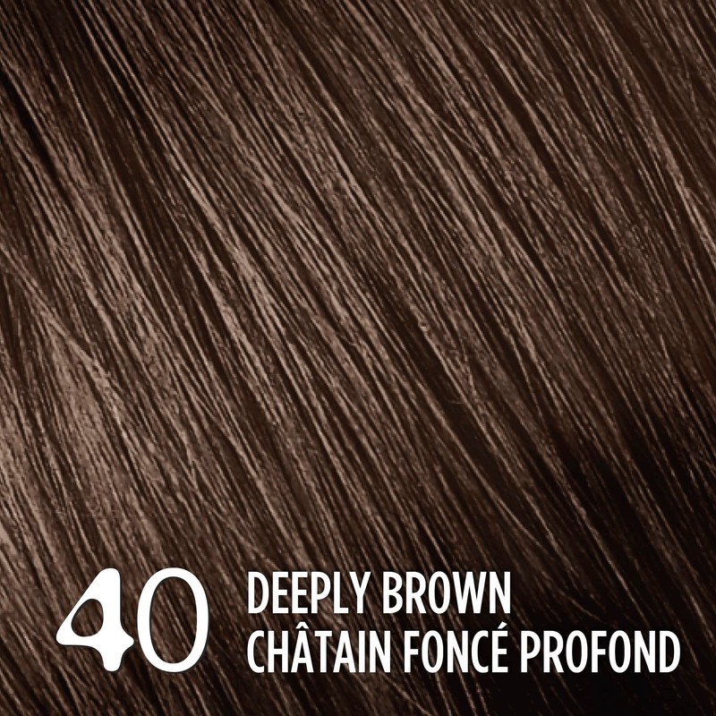 L'Oreal Paris Feria Multi-Faceted Shimmering Permanent Hair Color, 40 Deeply Brown Natural, Hair Dye with Conditioning Oils, Pack of 1