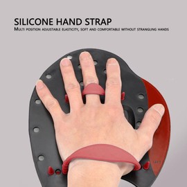 Hand Paddle, Finger Swimming Paddle, Adjustable Swimming Training, Hand Fin Flipper, Flat Paddle, Swimming Training Paddle, Swimming Aid for Men and Women (M)