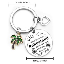 Retirement Gift Pensioner Keyring Retirement Gift Men Women Christmas Gifts Retirement Gifts for Colleagues Nurse Educator Teacher Grandma Grandpa Mum Dad, silver