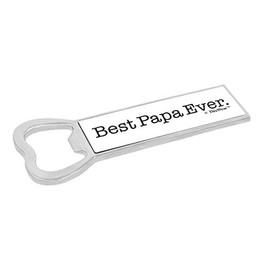 Bar Accessories Best Papa Ever Magnetic Bottle Opener White