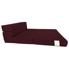 Danfuton Lounger Folding Foam Mattress, Portable Flip Chair Mattress 6 x 39 x 80 Burgundy