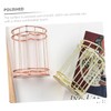 Ciieeo 4pcs Metal Brush Pot Pen Holder for Desk Cosmetics