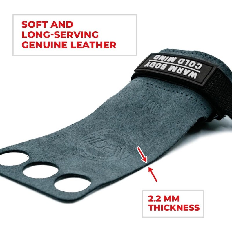 WARM BODY COLD MIND Leather Hand Grips - 3 Finger,