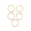 Elli Women's Stacking Rings Set of 5 Basic Minimal Filigree