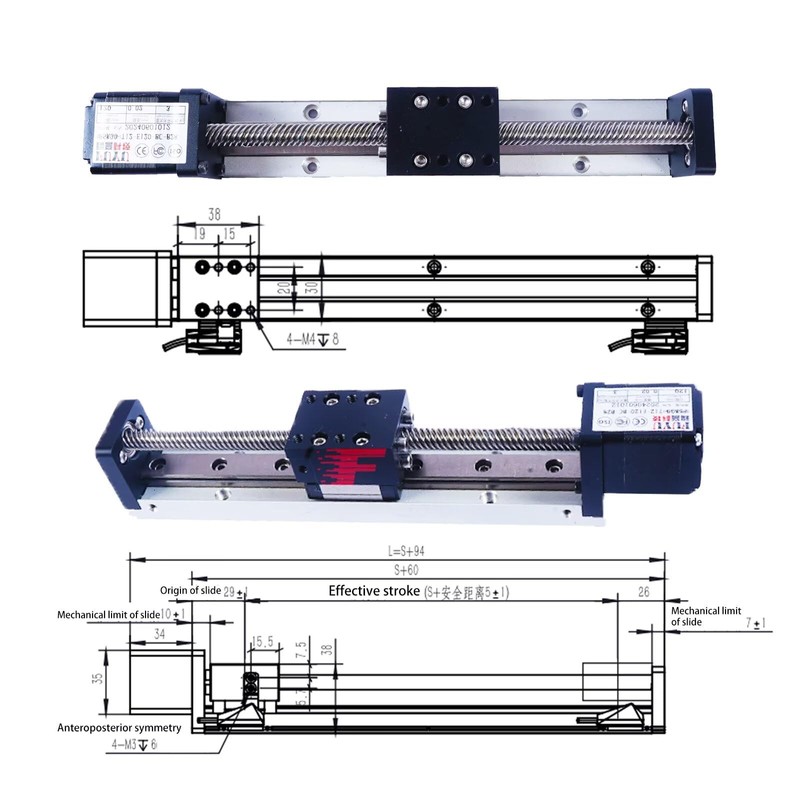 FUYU FSK30 Mini Linear Rail Small Slide Guide CNC Screw