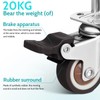 TOYMYTOY L-Shaped Caster 4 Pieces, Load Capacity 132.3 lbs (60