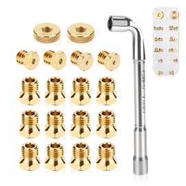 Natural Gas Orifice Nozzle Conversion Kit，Propane to Natural Gas Conversion Kit，DIY Burner Parts Brass Jet Nozzles，Compatible with Blackstone 28 Inch and 36 Inch Griddles, Rangetop Combo, Tailgater.