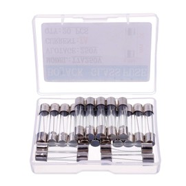 BOJACK T4AL250V 6x30 mm 4 A 250 V Slow Blow Fuses 4amp 250 Volt 0.24 x 1.18 Inch Glass Tube Time-delay Fuses(Pack of 20 Pcs)