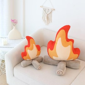 Funny Campfire Plush Toy Cartoon Fire Doll Campfire Plush Toy, Simulated Fake Campfire Cushion Soft Filled Cartoon Fire Doll Campfire (27 x 30 cm)