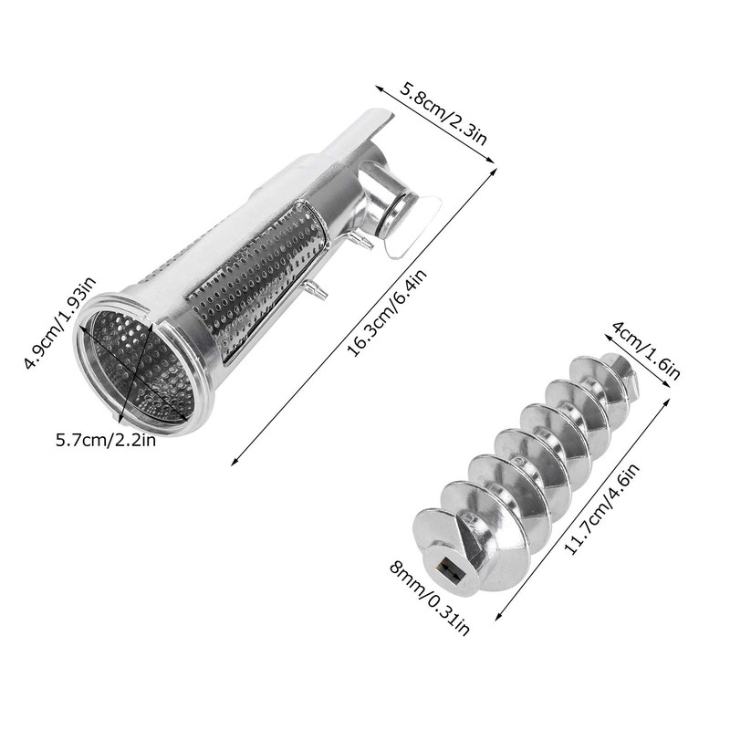 Juicer Accessories, Tomato Juicer Attachment, Meat Grinder, Screw Shank, Filter