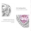 GNOCE Women's Sterling Silver Forever Love Heart Bracelet Charm with