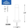 HOMOTEK 8 Pack Heavy Duty Solid Rigid Door Stops Bumper