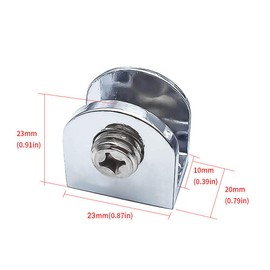 Mila-Amaz 6pcs Glass Clamp Adjustable Glass Holder Solid Zinc Alloy Glass Bracket Clamp Attachment for 6-10 mm Thick Glass and Acrylic Glass