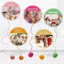 Latch Hook Kit for Adults - DIY Crafts, Rugs and Pillows, Multi Star Rainbow