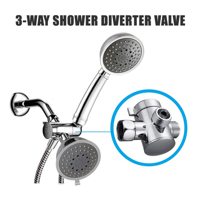 3-Way Shower Diverter Valve, 3-Way Shower Diverter Valve Mount G1/2