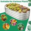 TATAANTY Galvanized Raised Garden Bed for Outdoor: 4X2X1ft Durable Metal