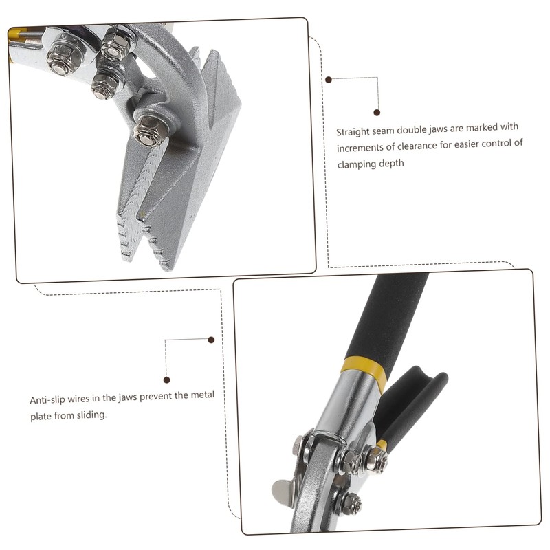 WHAMVOX Metal Bender Pliers Flat Bar Seamer Tool for Bending