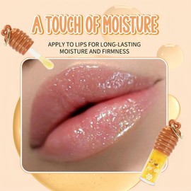 Vienflona Honey Lip Oil, No-Sticky Gloss Lip Balm Lip Care, Moisturizing Hydrating And Nourishing Lips for Moisturized Shiny Lips(02#)