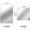 BBTO Self Adhesive Mirror Sheets 9 Pieces Various Sizes Non