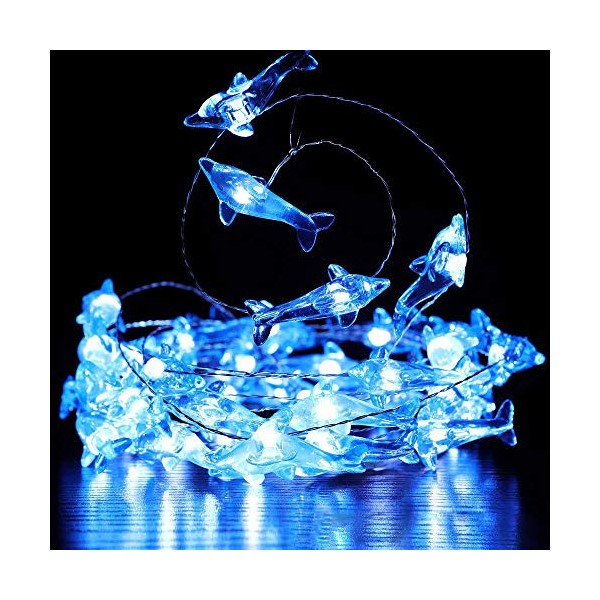 Decorman Dolphin Decorative String Lights, 14ft 40 LED 8 Modes