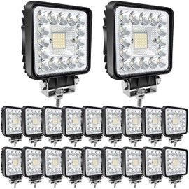 SAN YOUNG LED Work Lights for Truck 4 Inches LED Light Pods 120W 10000lm 12V 24V Tractor ATV UTV RV Boat Pickup Golf Cart LED Off Road Driving Lights, 20Pack
