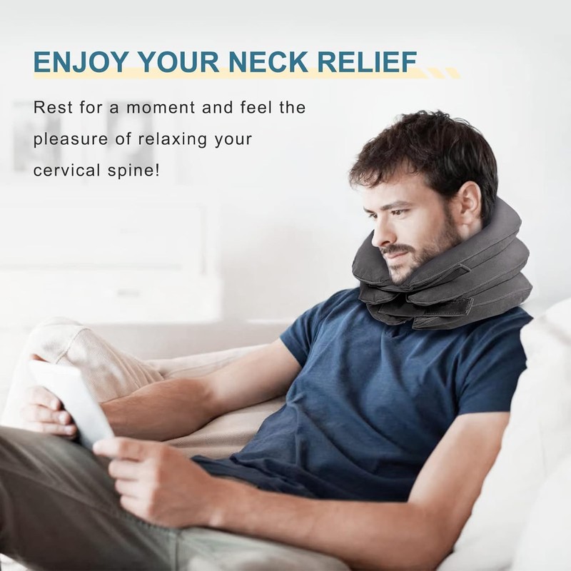Neck Stretcher, Cervical Traction Device, Neck Traction Device, Adjustable Inflatable
