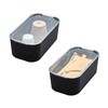 iDesign Short Inner Storage Bin with Lid, Set of 2,