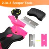 2PACK Razor Blade Scraper, 2-in-1 Scraper Tool with 20Pcs Plastic