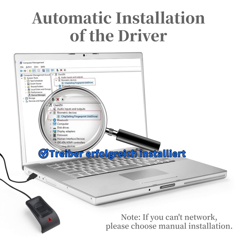 Desktop USB Fingerprint Reader, Computer Fingerprint Key Reader, USB Security