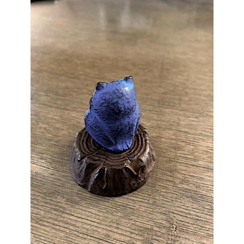 文鎮/ペーパーウェイト ふくろう 切り株 【伝統工芸品南部鉄器】