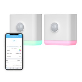 THIRDREALITY - Paquete de 2 luces nocturnas multifuncionales, 3 en 1: sensor de movimiento, sensor de iluminación y luz nocturna RGB ajustable 1-100%