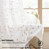 Deconovo Transparent Curtains, Set of 2 Embroidered Curtains, linen, 180x140